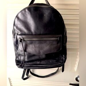 Clarks Black Leather Backpack